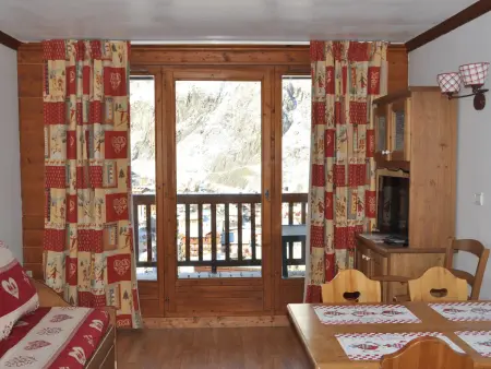 Appartement 2 pièces Valloire, balcon ouest, accès skis