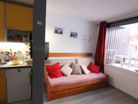 Studio 5 pers. Alpe d'Huez, 100m pistes, balcon sud : photo 5