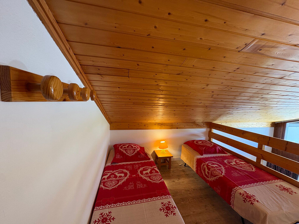 Studio mezzanine 6 pers aux Saisies, balcon sud vue pistes - Photo 9