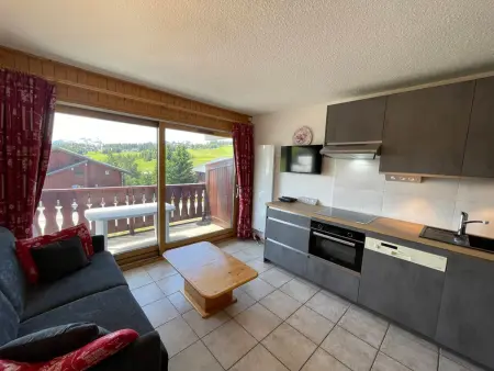 Apt 3 pièces aux Saisies, balcon sud, vue pistes