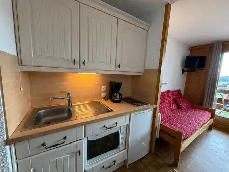 Appartement 2 pièces cabine à Les Saisies, balcon plein sud et pistes : photo 6
