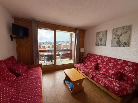 Appartement 2 pièces cabine à Les Saisies, balcon plein sud et pistes : photo 7