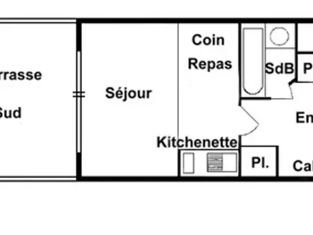 Studio cabine 5 pers aux Saisies, balcon sud vue pistes - Photo 3