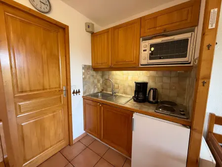 Studio cabine 5 pers aux Saisies, balcon sud vue pistes - Photo 6