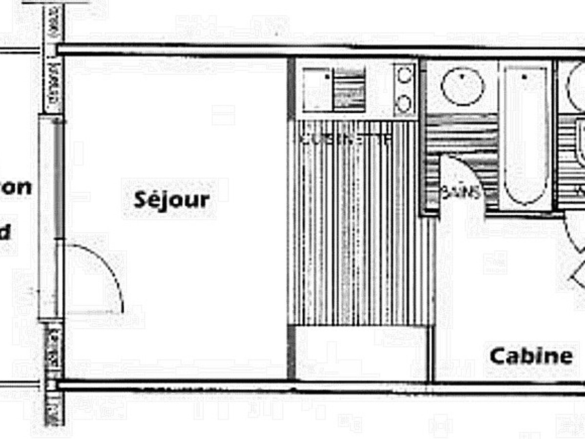 Studio cabine 5 pers. balcon sud, vue pistes aux Saisies - Photo 4
