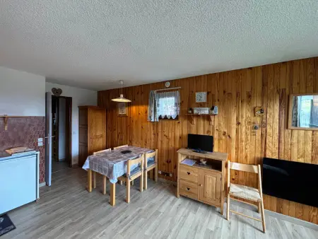 Studio cabine 26 m² aux Saisies, balcon sud vue pistes : photo 6