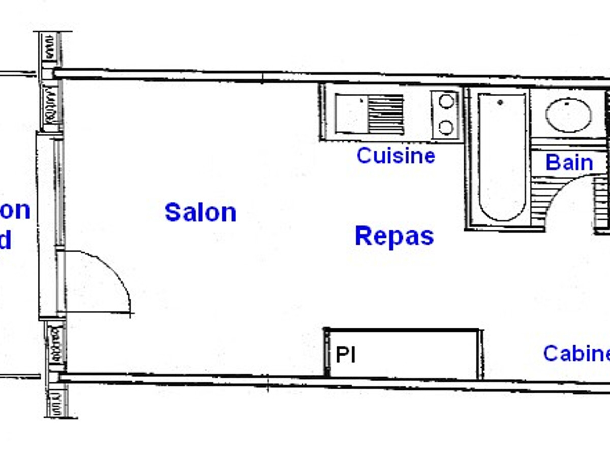 Studio-cabine 4 pers. aux Saisies, balcon sud vue pistes - Photo 4