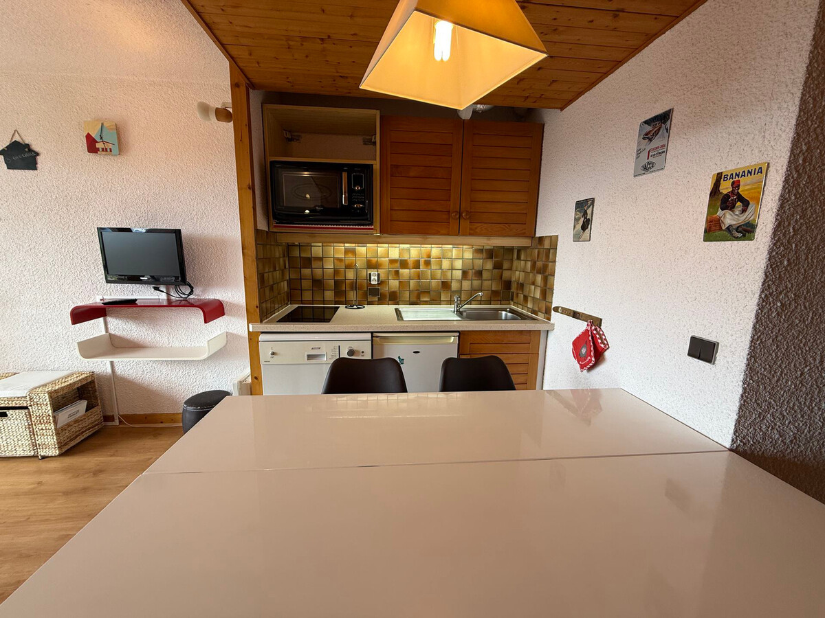 Studio-cabine 4 pers. aux Saisies, balcon sud vue pistes - Photo 5