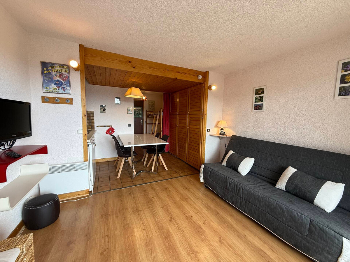 Studio-cabine 4 pers. aux Saisies, balcon sud vue pistes - Photo 6