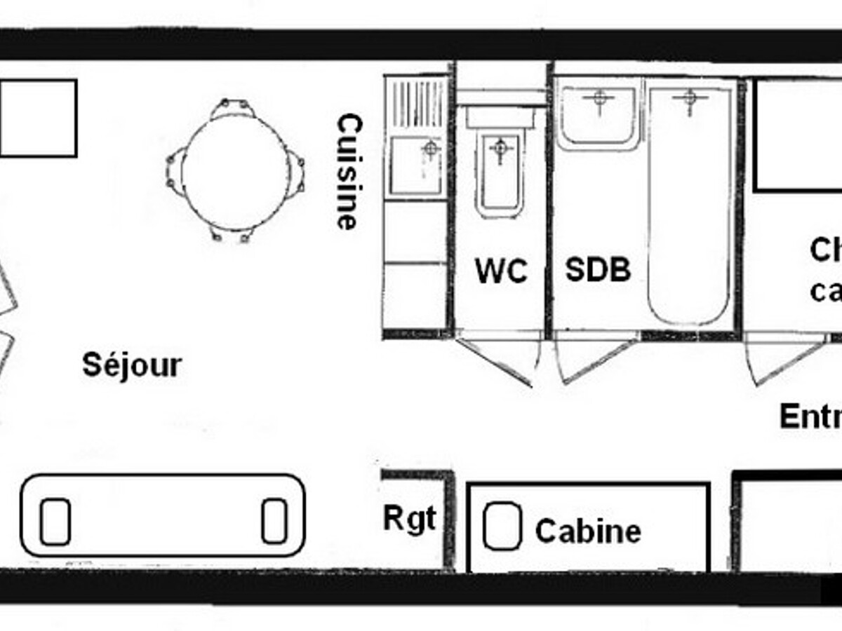 Studio cabine 4 pers. aux Saisies - Animaux admis - Photo 4