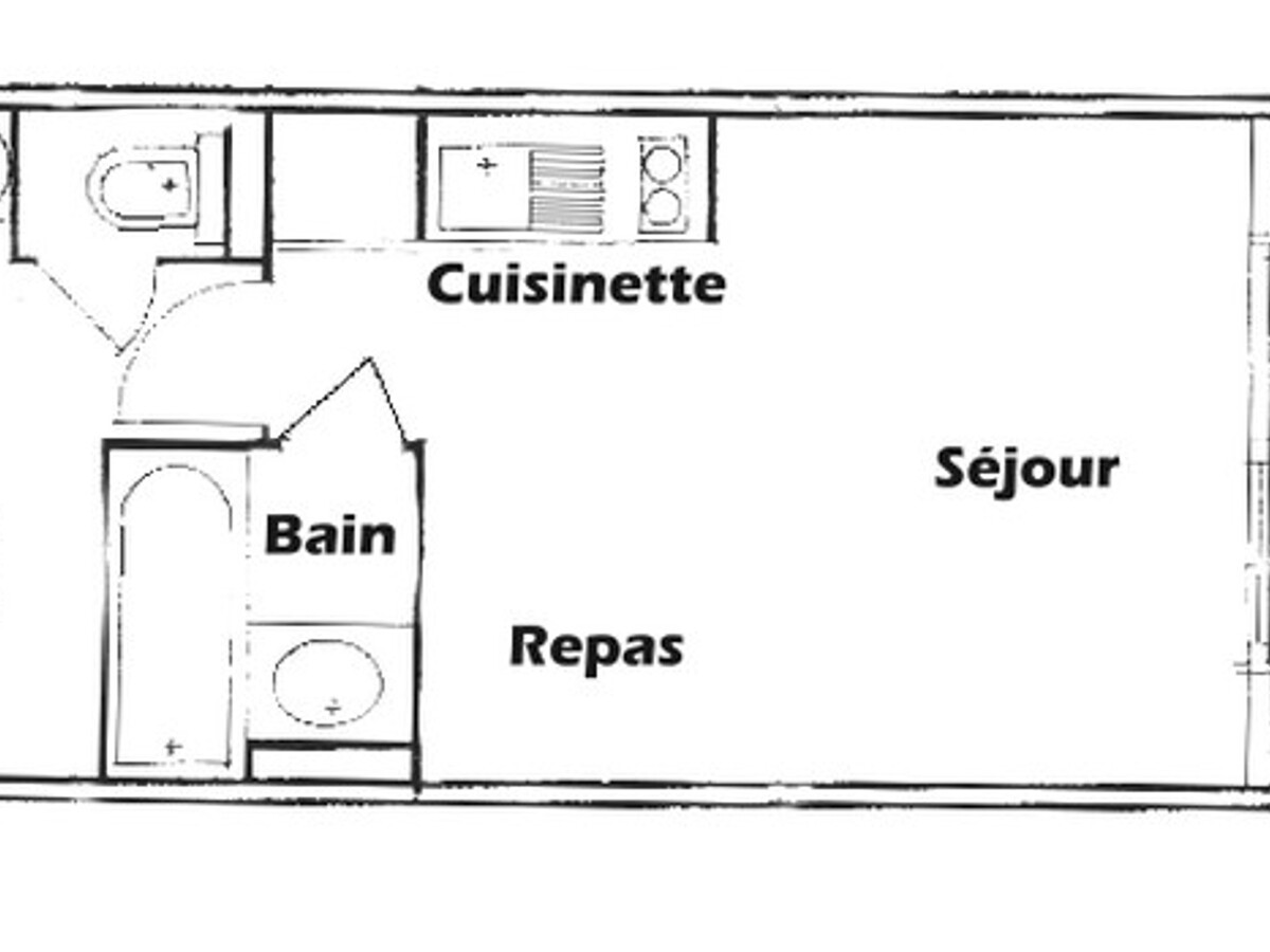 Studio cabine 24 m² plein sud aux Saisies, balcon avec vue - Photo 4