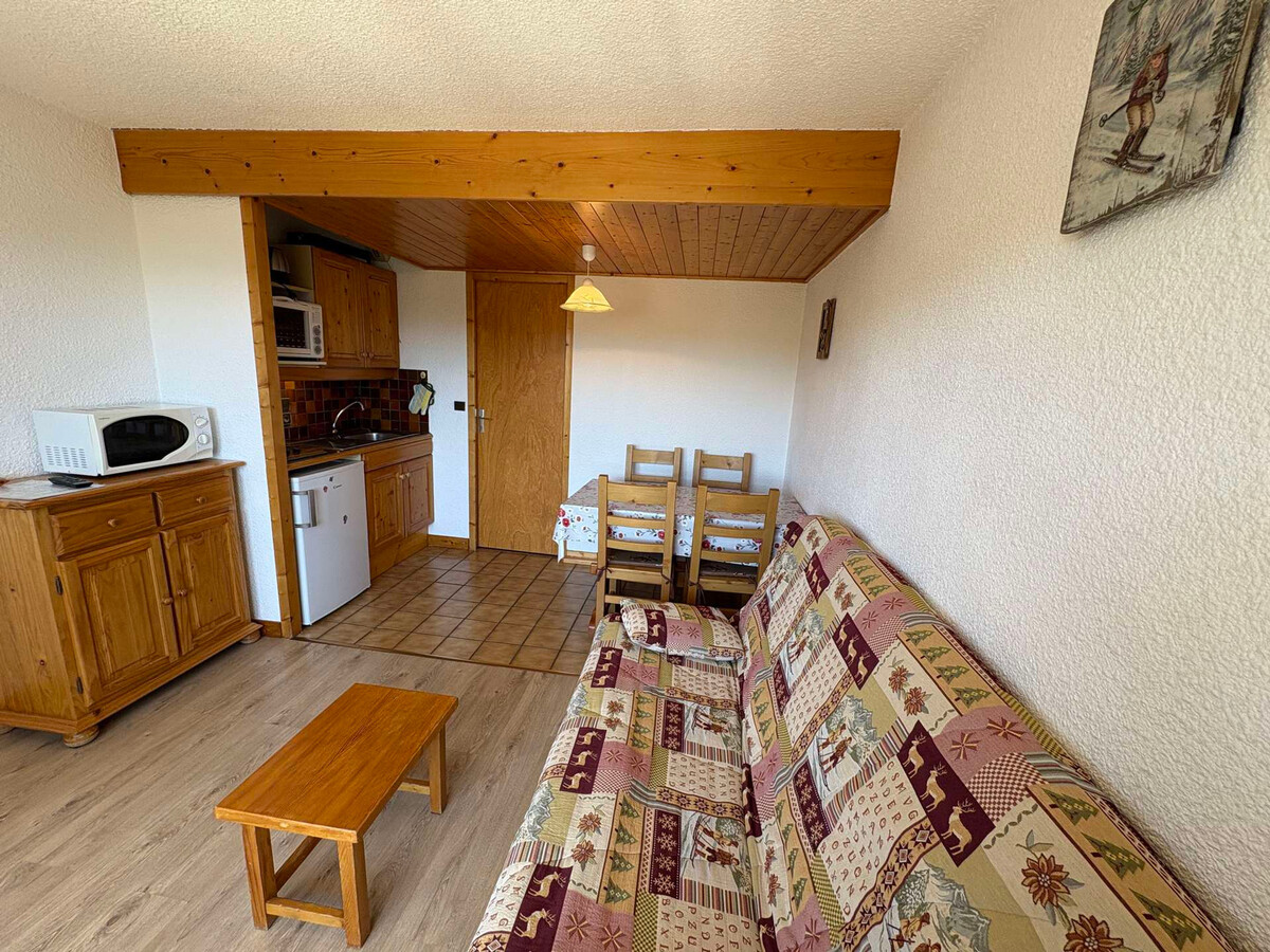 Studio cabine 4 pers aux Saisies, balcon sud vue pistes - Photo 7