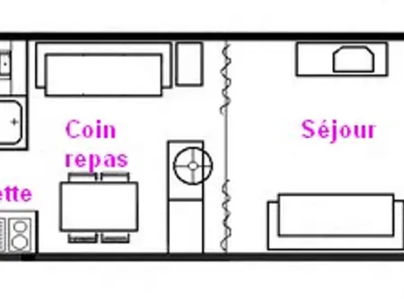 Studio 3 pers. balcon sud Les Saisies, animaux OK : photo 4