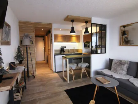 Location appartement à Huez, Charmant studio 4 pers avec balcon, parking et accès pistes - Alpe dHuez