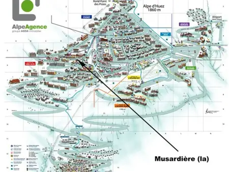 Studio 4 pers Alpe d'Huez, balcon sud, 200m des pistes : photo 10
