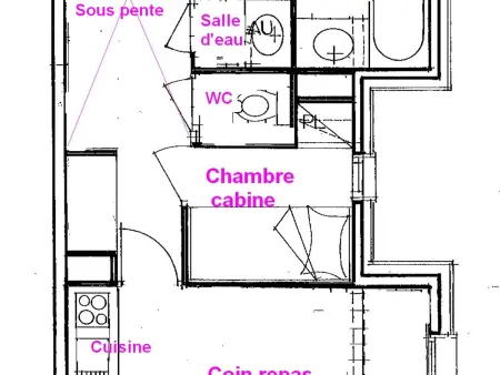 Appartement 3 pièces balcon sud aux Saisies : photo 4