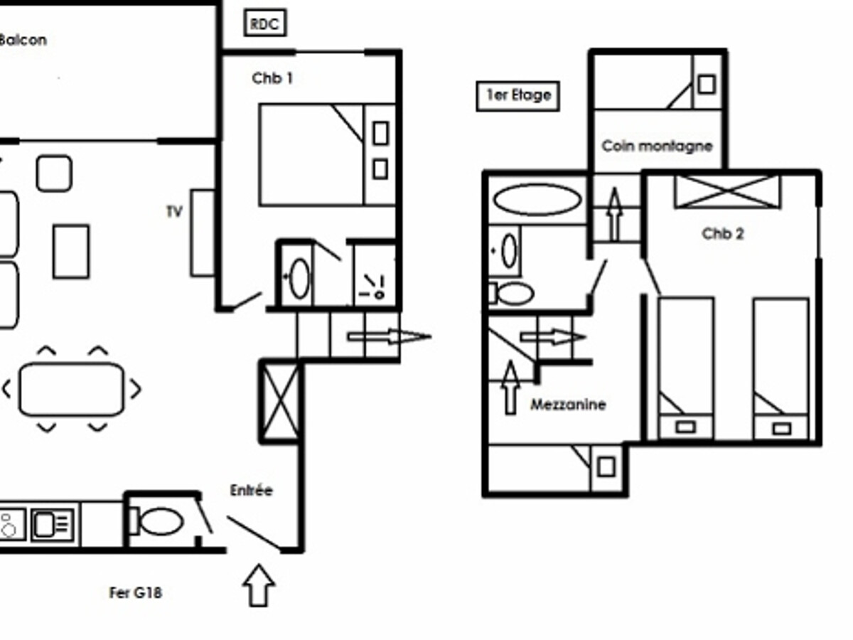 Duplex 3 pièces Méribel, balcon sud, vue pistes - Photo 12