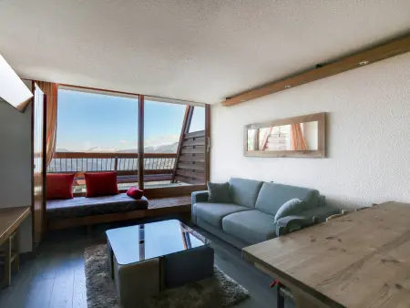Location appartement à Les Arcs 1600, Appartement à Arc 1600 avec balcon exposé Sud, 6 personnes, TV et Wifi inclus