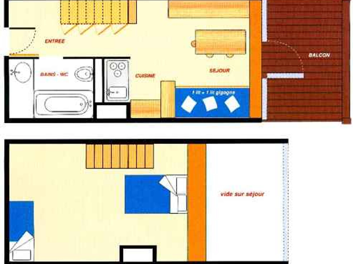 Duplex 5 pers. balcon Sud-Ouest, proche pistes - Arc 1800 - Photo 14