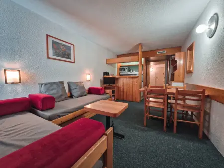 Studio 29m² skis aux pieds, 5 pers, vue Mont-Blanc : photo 5