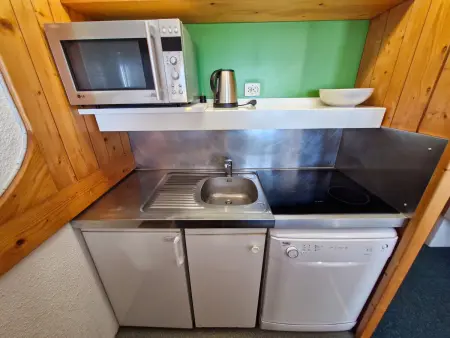Studio 29m² skis aux pieds, 5 pers, vue Mont-Blanc : photo 6