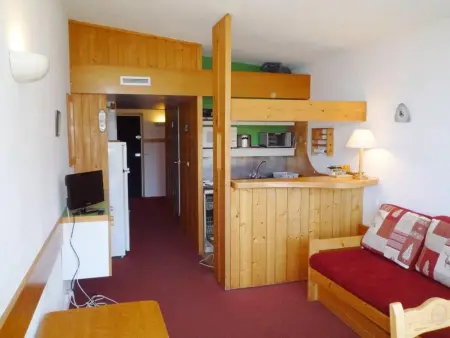 Studio 5 pers skis aux pieds, balcon sud-ouest, Arc 1800 : photo 2