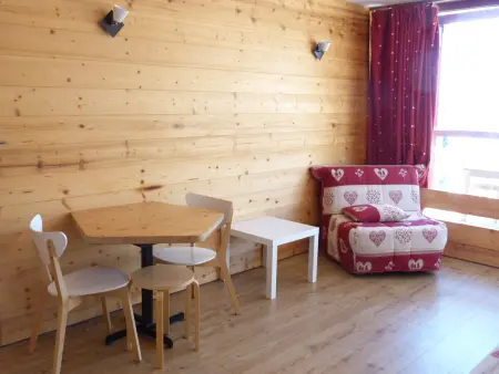 Location appartement à Les Arcs 1800, Studio 3 personnes avec balcon, WiFi et animaux admis aux Arcs 1800