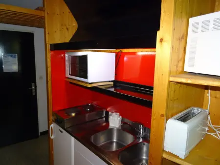 Studio 30m² Arc 1600, balcon sud, casier à skis : photo 6