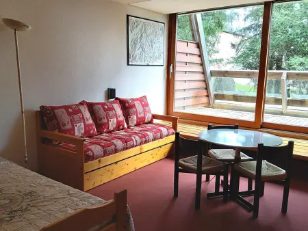Studio 30m² Arc 1600, balcon sud, casier à skis : photo 9