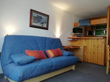 Location appartement à Les Arcs 1800, Studio skis aux pieds pour 5 pers. avec balcon aux Arcs 1800
