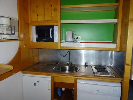 Studio 29m² skis aux pieds, balcon, 5 pers. aux Arcs : photo 6