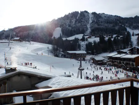 Appart 2 pièces centre La Clusaz, balcon vue pistes : photo 13