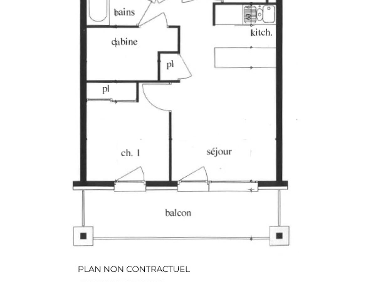 Appartement 2 pièces cabine, 6 pers, balcon Sud-Ouest - Photo 8