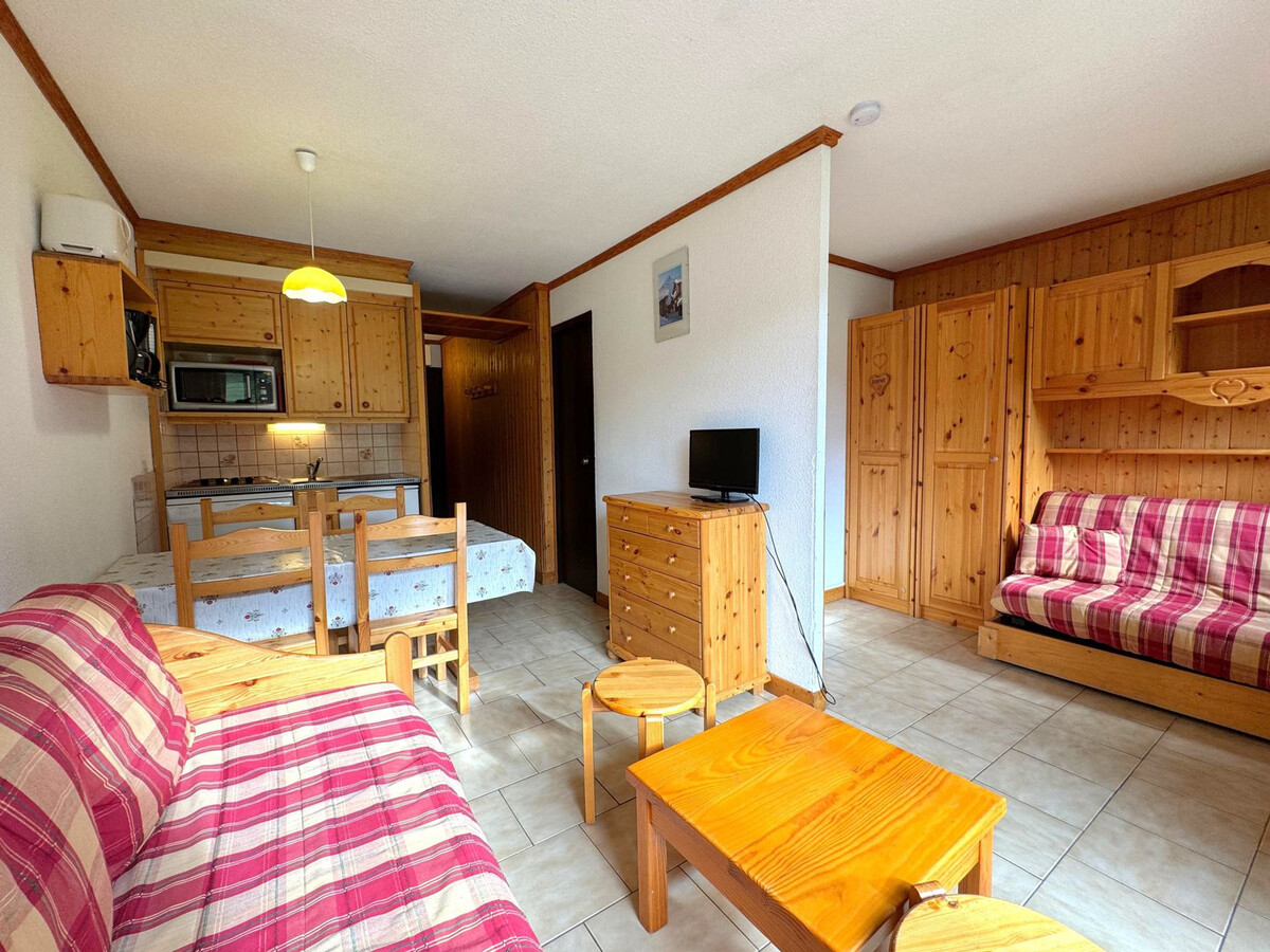 Studio cabine 4 pers. vue pistes, résidence Le Villaret - Photo 4