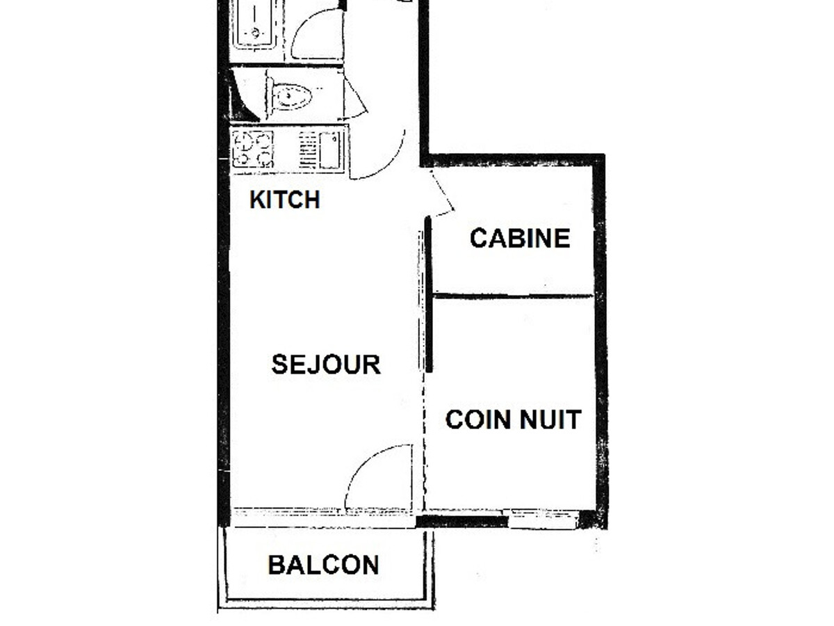 Studio cabine 4 pers. vue pistes, résidence Le Villaret - Photo 11
