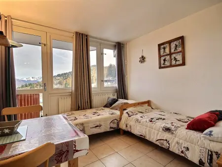 Location appartement à La Plagne, Studio rénové 2 pers, balcon, pied des pistes, La Plagne