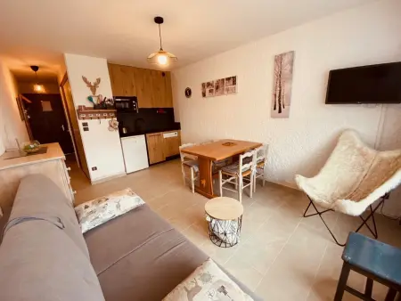 Location appartement à La Clusaz, Studio moderne avec balcon et garage, proche piste verte et centre, La Clusaz