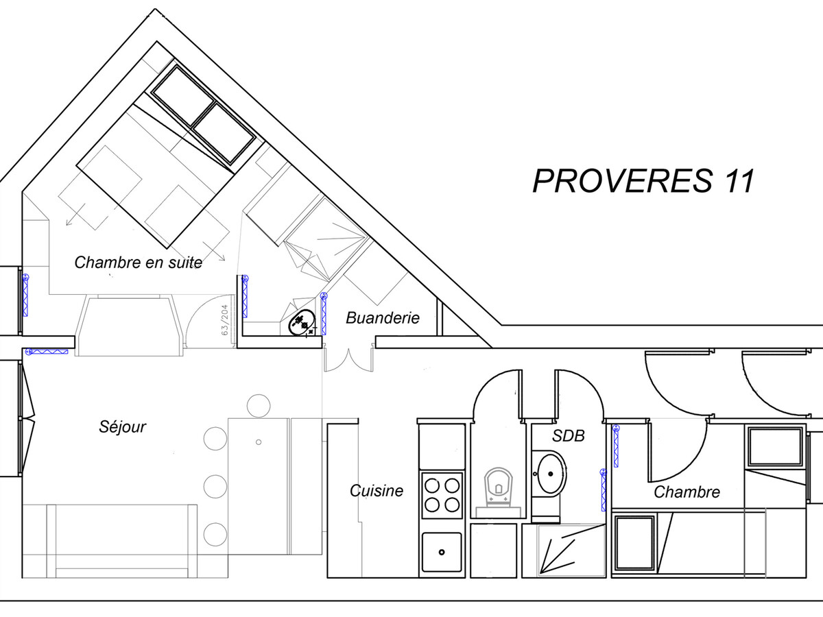 Appartement 3 pièces vue pistes, balcon Sud-Est à Méribel - Photo 14