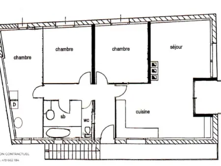 Appartement 85m² 3 chambres, terrasse, animaux acceptés : photo 15