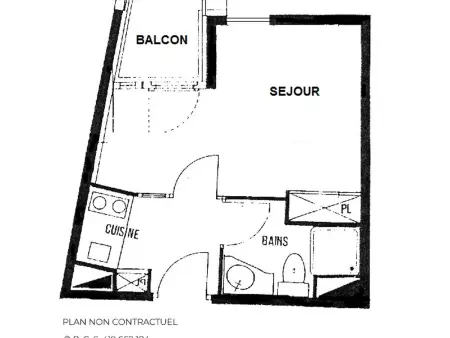 Studio 2 pers. avec balcon Est, pied des pistes, Les Menuires : photo 6
