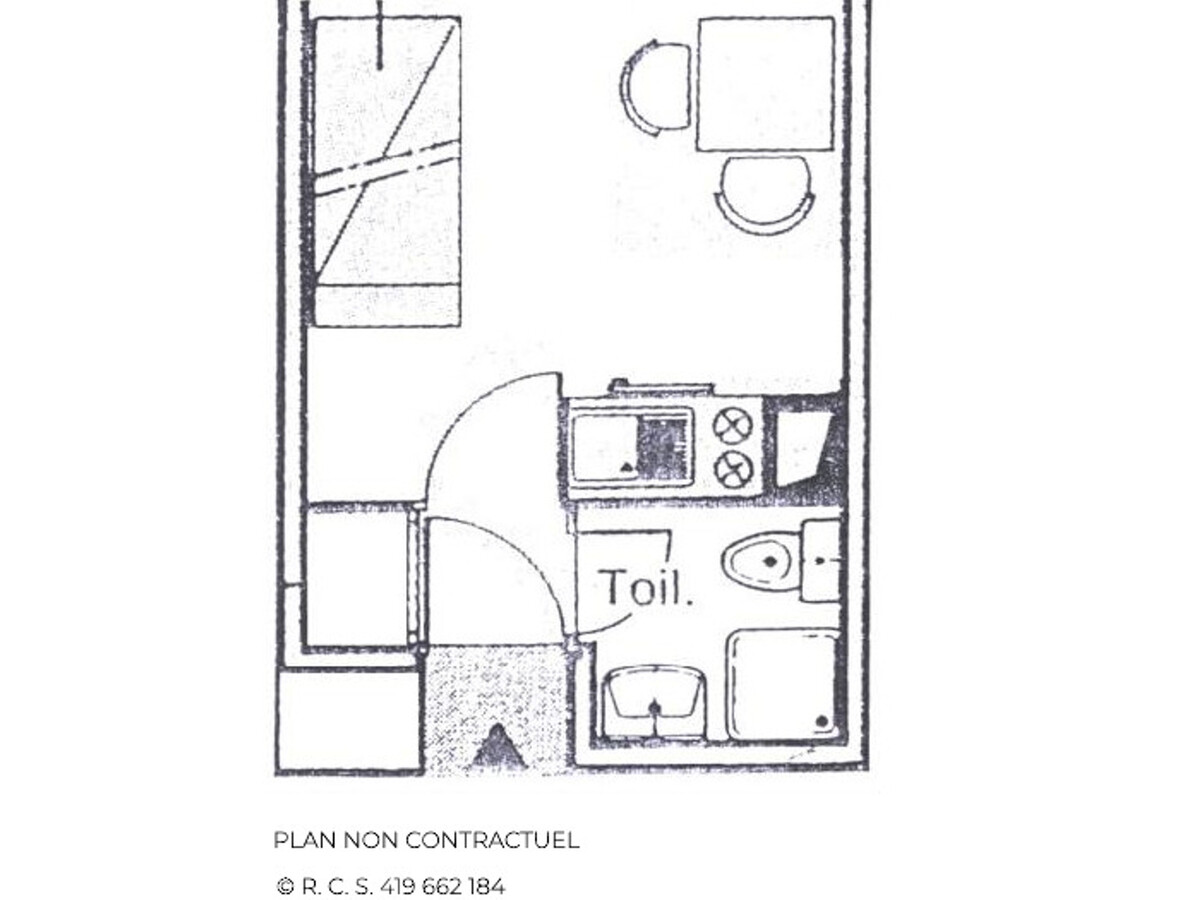 Studio 13m² Les Menuires, 2 pers, balcon, animaux OK - Photo 7