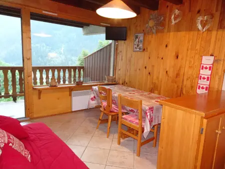 Duplex 37 m² à 50 m des pistes, 2 balcons sud : photo 3