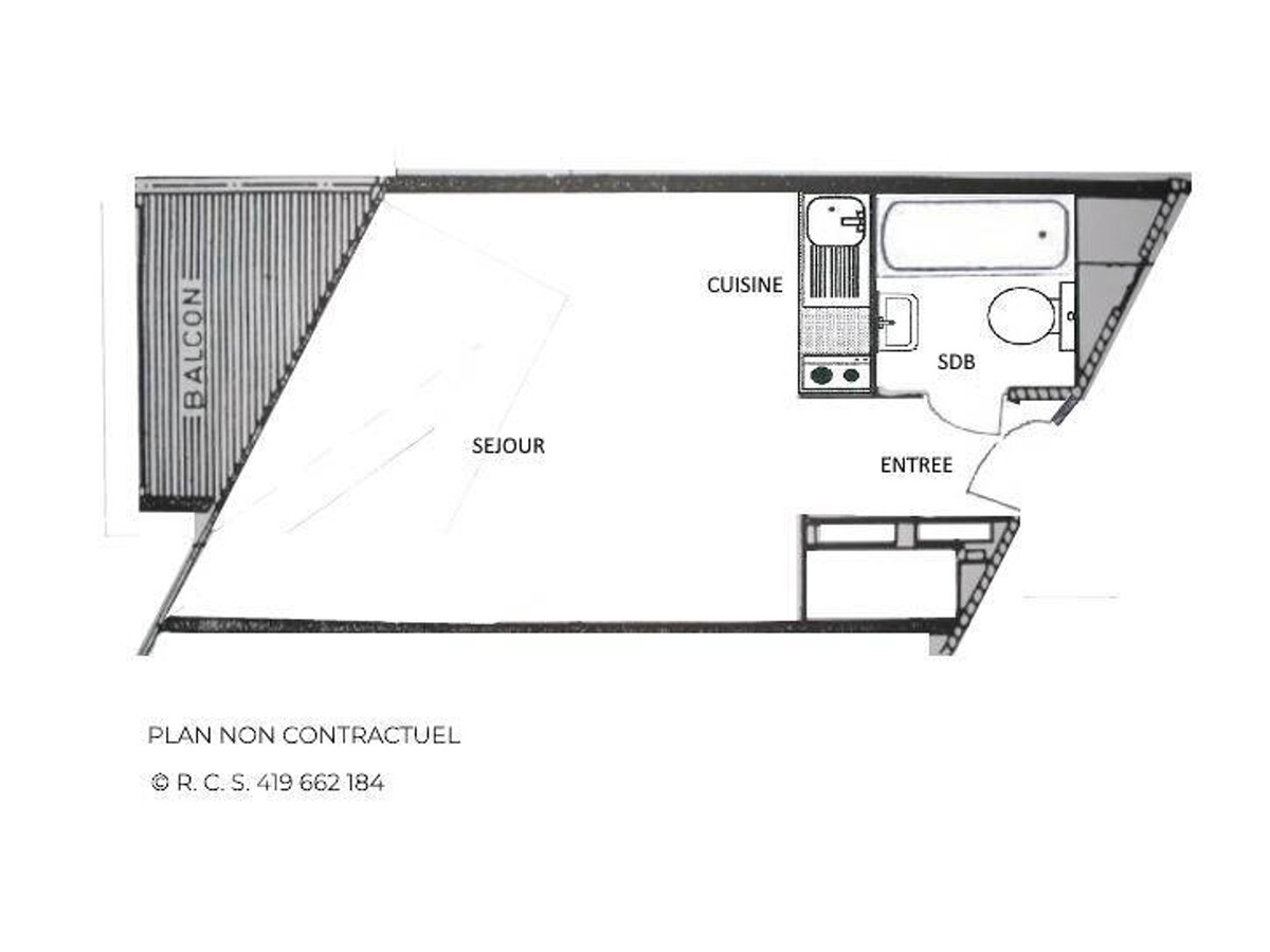 Studio 19m² balcon sud, 3 personnes, animaux OK - Photo 13