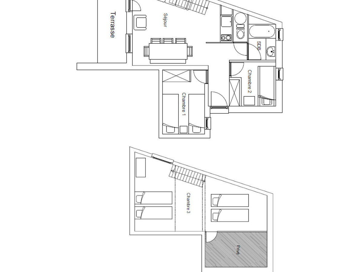Duplex 8 pers mezzanine aux Menuires, casier skis - Photo 14