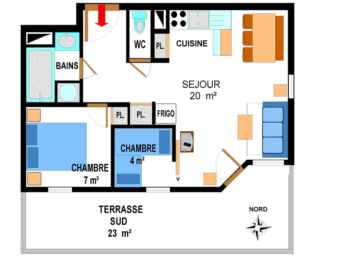Appart 6 pers pieds des pistes, parking, wifi - Photo 6