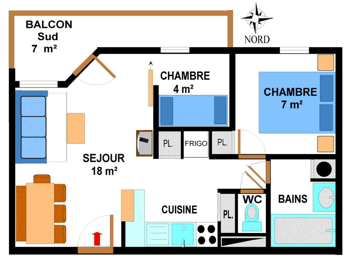 Appartement 6 pers Lanslevillard, balcon sud et parking - Photo 6