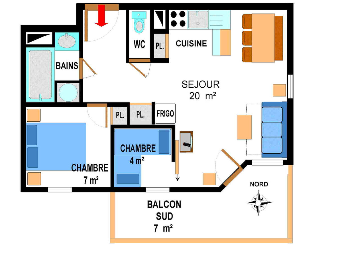 Appartement 6 pers. Lanslevillard, balcon sud/est et parking - Photo 6