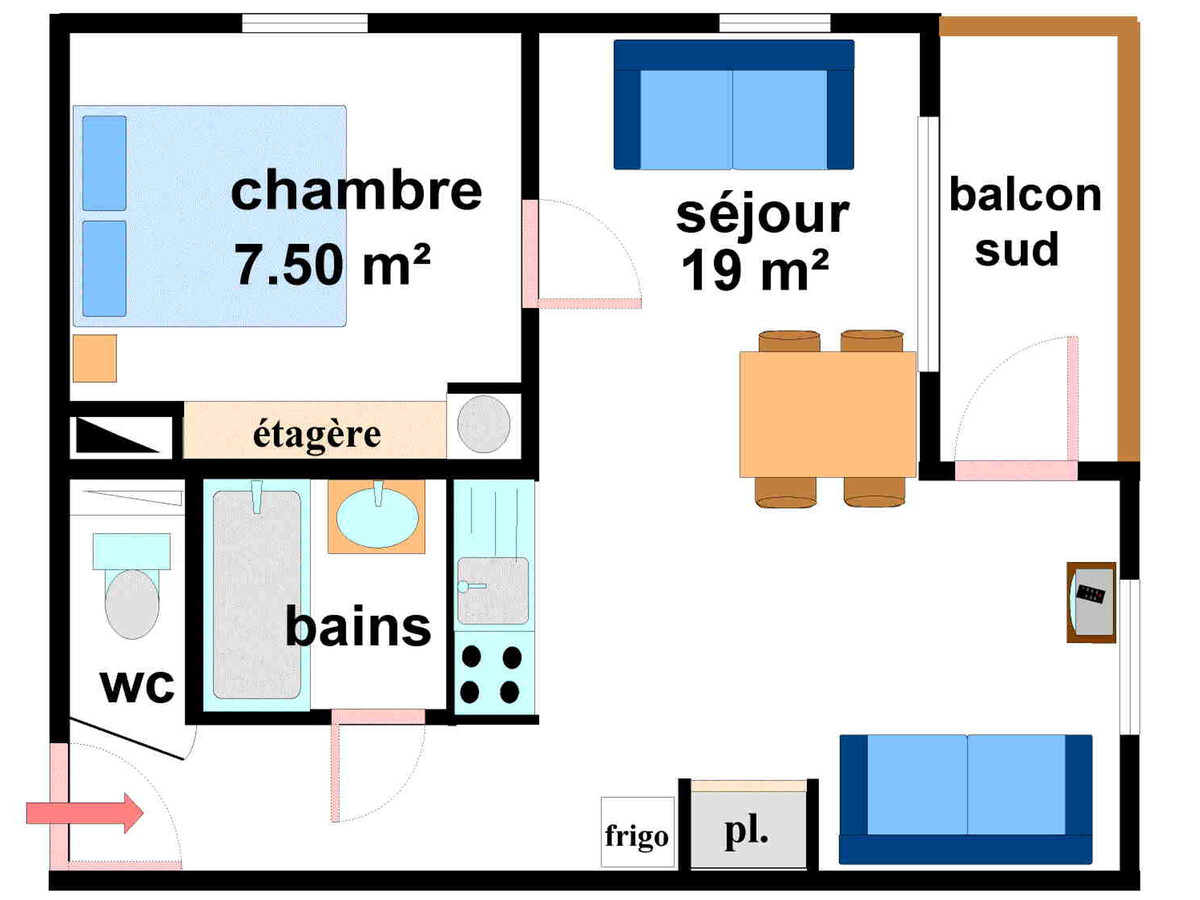 Appartement 4 pers. Lanslebourg, balcon sud et garage - Photo 6