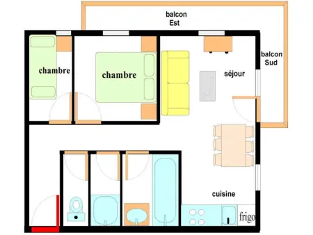 Appartement 6 pers. Lanslebourg, balcon sud-est et parking : photo 6