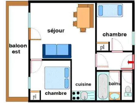 Appartement 6 pers, 2 ch, Lanslebourg-Mont-Cenis : photo 6